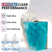 Kit de coulée en profondeur de 2 gallons Résine époxy et liquides durcisseurs Dessus de table époxy Résine époxy cristal