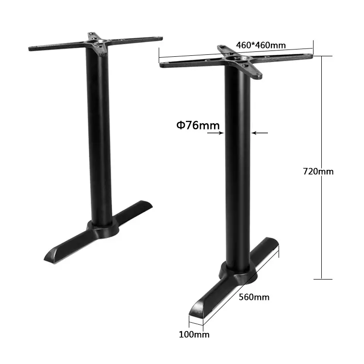 Design antico in ghisa supporto per gambe e piani in pietra di granito e marmo