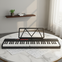 Portable 61-Key Foldable Electronic Digital Piano Keyboard Electric Organ Rechargeable Lightweight Semi-Weighted 127 Rhythms 128