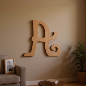Lettera Decorativa A in Legno di 14,5 Cm per Decorazione Murale - Product Image 3