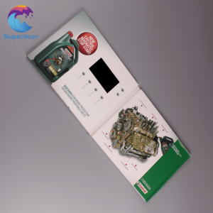 Superlieur personalizado 2,4 pulgadas HD LCD pantalla MP4 <span class=keywords><strong>Video</strong></span> Business Folleto A5 papel Offset pantalla de seda troquelado impresión amor característica - Product Image 1