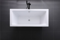 Baignoire autoportante moderne en acrylique sans couture avec égouttoir Baignoire prix d'usine Baignoires de trempage pour hôtels