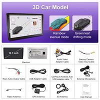 Estéreo para Auto con Pantalla Táctil Universal de 10 Pulgadas, GPS Android, Reproductor RGB, Audio de Alta Resolución, MP3, Cámara Integrada