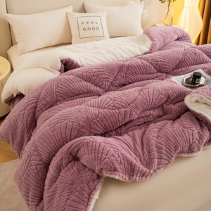 Sólido espesar Jacquard tafetán <span class=keywords><strong>Sherpa</strong></span> <span class=keywords><strong>edredón</strong></span> núcleo suave polar Cordero poliéster <span class=keywords><strong>cama</strong></span> manta cálido <span class=keywords><strong>edredón</strong></span> esponjoso <span class=keywords><strong>edredón</strong></span> para invierno - Product Image 3