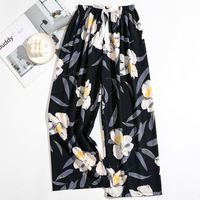 Pantalon de pyjama ample grande taille à imprimé floral pour femme – Bas de pyjama fins et mignons pour l'été