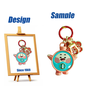 เซิ่งเย่ ผู้จัดจำหน่ายจีนที่เชื่อถือได้ รับผลิตพวงกุญแจตุ๊กตาการ์ตูนหน้ายิ้มตามสั่ง ของเล่นพวงกุญแจจี้ห้อยกระเป๋า ของขวัญพวงกุญแจแบบบรรจุถุง - Product Image 1