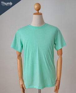 Mint Green Pastel Polyester T Shirt Made in Thailand for Sublimation Printing Short Sleeve Polyester / Cotton Casual Plain Dyed - Product Image 5