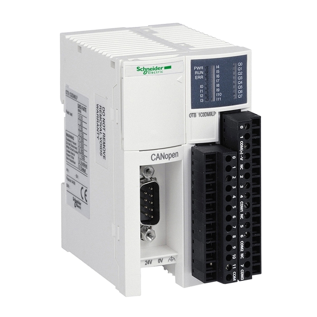 Industrial CANopen Remote I O Module OTB1C0DM9LP with 12 Inputs 8 Outputs for Distributed Control Systems