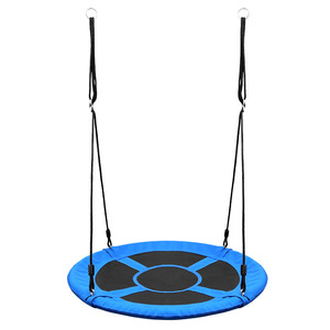 Columpio de árbol colgante para niños, silla de hamaca redonda de tela Oxford de 100cm para uso en el hogar y en el parque de atracciones - Product Image 2