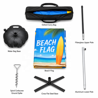 Drapeau de plage extérieur en forme de goutte d'eau avec plume, mât en fibre de verre de 2,8m à 5,5m, bannière publicitaire unique pour événements par sublimation