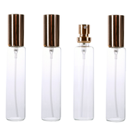 Bouteille de parfum jetable en verre Transparent, avec pompe à sertir, Spray, 10/15/20/30 ML, pièces