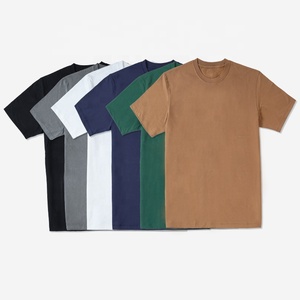 Mens alla moda di dentro e fuori il 100% in cotone tinta unita in bianco di pietra lavato sbiadito tee shirt oversize streetwear t-shirt vintage - Product Image 1