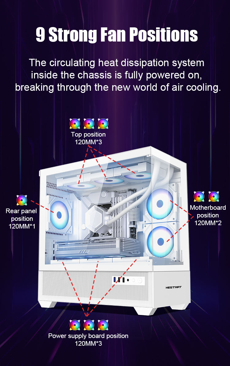 Water Cooled Mini Itx Case Best Airflow NZXT H3 Flow Micro-ATX PC Case