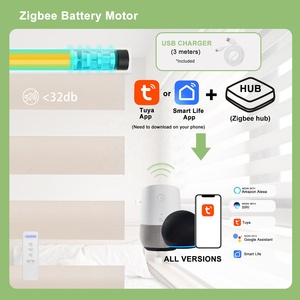 Rèm Cửa Sổ Con Lăn Ngựa Vằn Có Động Cơ Giao Hàng Nhanh Với Điều Khiển Từ Xa, Rèm Ngựa Vằn Cho Cửa Sổ - Product Image 4