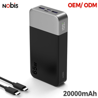 Vente en gros de batteries externes portables à charge rapide haute capacité personnalisées 35 W 45 W 65 W 10000 mAh 20000 mAh pour téléphone portable