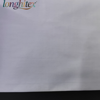 Harga pabrik Longhitex 90% poliester 10% katun Tc kain Poplin 36 "putih 186 Karubo Kurapo Tetalon setelan baju anak laki-laki
