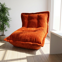 Fauteuil pouf géant en tissu chenille pour salon moderne, ignifuge, housse lavable, rembourrage en mousse, canapé paresseux pour chambre et balcon