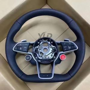 Volante in Fibra di Carbonio YLD per Audi A3 A4 A5 <span class=keywords><strong>A6</strong></span> S3 S4 RS5 Q5 TT TTS TTRS R8 Stile Retrofit - Product Image 4