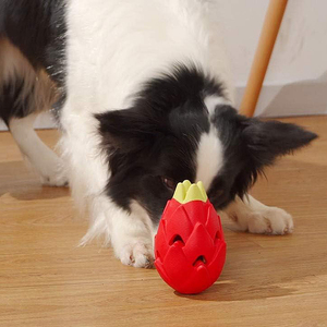 Mainan Kunyah Anjing Ramah Lingkungan dari Karet Interaktif untuk Pengunyah Agresif Bentuk Buah Pitaya Naga untuk Ras Kecil/Sedang/Besar - Product Image 5