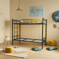 Lit superposé double sur grand lit de qualité supérieure, structure métallique robuste en acier, lit double à deux niveaux, meubles gain de place pour enfants et adultes
