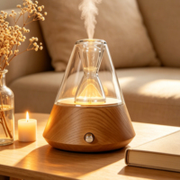 Diffuseur d'arômes électrique sans eau en verre pour table, hôtel, maison, yoga, bois, nébuliseur