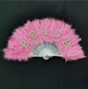 Bachelorette <span class=keywords><strong>poule</strong></span> fournitures blanc rose noir rouge mariée perle moelleux ventilateur mariée mariage nuptiale douche Photo accessoires proposition cadeaux - Product Image 4