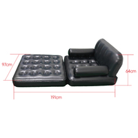 Canapé-lit gonflable d'extérieur Bestway 75114 pour une personne, moderne, imperméable, pliable et portable, matelas de camping