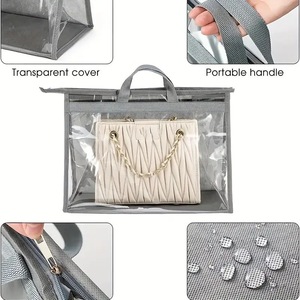 Sac de rangement <span class=keywords><strong>suspendu</strong></span> en PVC transparent, pliable et anti-poussière, pour articles divers, avec design moderne - Product Image 4