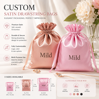 Pochette en satin de soie écologique 2026 avec logo imprimé et cordon de serrage – Sacs personnalisés pour cadeaux, cosmétiques, bijoux, électronique
