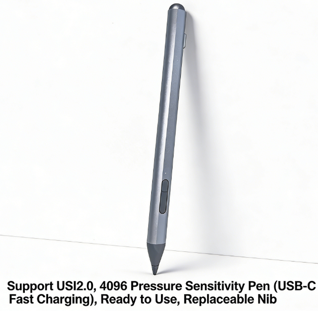 USI2.0 Aluminum Stylus Pen for iPad Drawing Pad Custom Pen Stylus Tip 4096 Pressure Sensitivity USB-C Fast Charging 60h Battery