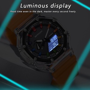 Reloj Digital Transparente SANDA 3341, Reloj de Pulsera Moderno y Colorido, Reloj Electrónico Casual a Prueba de Agua para Estudiantes - Product Image 4