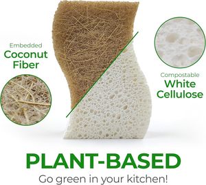 Esponja de Cocina Biodegradable de Coco, Esponja de Limpieza para el Hogar - Product Image 3