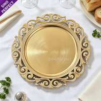 Assiettes de Présentation Décoratives pour Banquets, Assiettes de Service en Plastique de Luxe pour Mariages et Hôtels