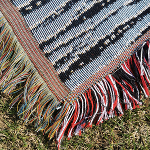 <strong>Custom</strong> American Style <strong>Custom</strong> Anime Pattern Vintage Woven Blankets Premium <strong>Tapestry</strong> Jacquard Throws Cotton Blankets for Picnic - Product Image 3