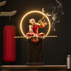 Estatua de Sun WuKong para decoración del hogar, estatua de Rey Mono hecha a mano, Arte Popular Chino, venta al por mayor - Product Image 3