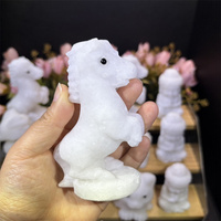 Statue d'animal en jade blanc poli, artisanat folklorique fait main, prix d'usine en gros, pour la décoration de la maison