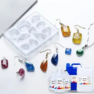 Amaz0n Super Transparent Epoxy Resin Earrings Necklace Keychain Crystal Ab Glue For Handicraft Production