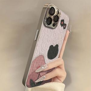 Custodia per <span class=keywords><strong>iPhone</strong></span> XP931 Black Heart Compatibile con Apple 16 Pro Max, Personalizzata, Nuova per 15, 14, 13, 11, Elettroplaccata, Creativa - Product Image 2