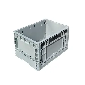 可折叠塑料板条箱塑料折叠储物盒400*300*230折叠塑料移动可折叠板条箱