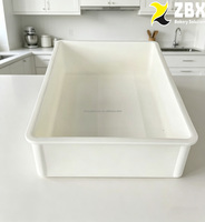 Bac de stockage commercial durable ZBX pour cuisine, bac à pâtisserie en plastique, boîte de levage de pâte à pizza pour la restauration et le traiteur