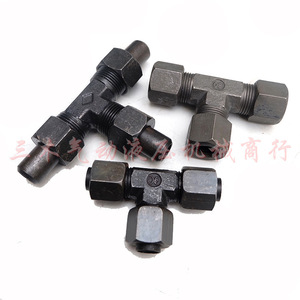 Hydraulic Tee Fitting <b>28mm</b> Carbon Steel High Pressure Welded Connector For Equipment - Product Image 5