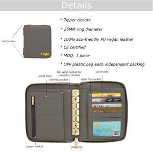 Yihe Etsy <span class=keywords><strong>FB</strong></span> TK <span class=keywords><strong>Ins</strong></span> meilleur vendeur 8 existant couleur matelassé galet Grain cuir A7 Budget classeur planificateur comme portefeuille de trésorerie - Product Image 5