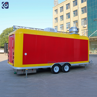 CAMPTRL Remorque alimentaire BBQ Pizza, Cuisine commerciale grillée, Camion de restauration pour burgers, frites, hot-dogs et snacks, à vendre aux États-Unis et en Europe
