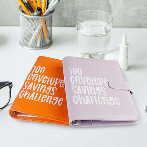 YY 2026 A5 PU Budget Binder Cash Envelope Planner Loose Leaf Saving Challenge Notebook Organizer - Product Image 2