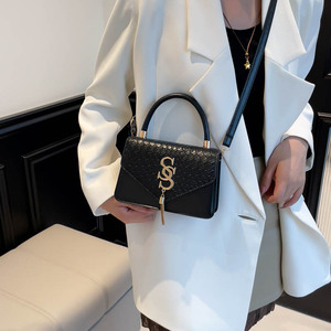 Bolso de Hombro Cruzado Casual para Mujer con Cadena y Detalles Metálicos, Estilo Retro Sencillo, Bolso de Moda Diaria - Product Image 2