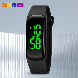Skmei Digital Watch Led Unisex Student Waterproof 10m Thin One Piece Case With Wristband - Product Image 2