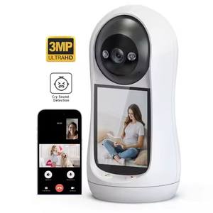 Cámara de seguridad de alta calidad Cámara de videollamada bidireccional Cámara de 3MP Detección de movimiento Almacenamiento de tarjeta TF Visión nocturna Asistente de voz - Product Image 1