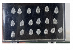 ชุดเครื่องประดับเพชรสำหรับเจ้าสาวขนาด5.00มม.-2.50to ถึง7.00มม.-3.50มม. สร้างด้วยหินที่ไม่มีความขัดแย้งสำหรับคู่รักในห้องทดลอง - Product Image 4