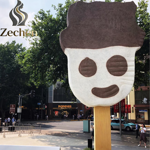 Sculture personalizzate in fibra di vetro a forma di gelato per gelaterie, ideali per attirare clienti, scattare <span class=keywords><strong>foto</strong></span> e fare check-in - Product Image 4