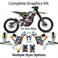 Autocollants graphiques personnalisés imperméables pour Sur Ron Light Bee, résistants aux rayures, pour moto électrique tout-terrain